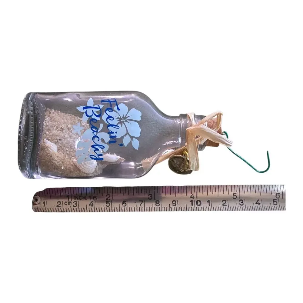 HALLMARK Feelin Beachy Keepsake Ornament Sand & Sea Shells Bottle 2019